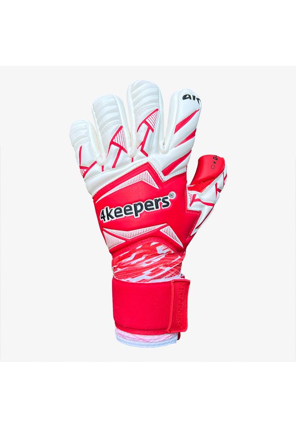 4KEEPERS - Rękawice bramkarskie dla dorosłych 4Keepers Force V4.25 HNC. Kolor: czerwony. Sport: piłka nożna