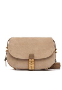 Pinko - PINKO Torebka Saddle Mini PE PLTT 103831 A29N Beżowy. Kolor: beżowy. Materiał: skórzane, zamszowe