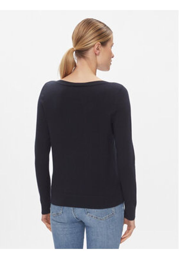 TOMMY HILFIGER - Tommy Hilfiger Sweter WW0WW42050 Granatowy Regular Fit. Kolor: niebieski. Materiał: bawełna