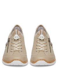 Rieker Sneakersy N42P6-62 Beżowy. Kolor: beżowy. Materiał: syntetyk, materiał