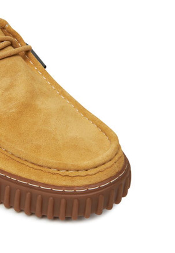 Clarks Półbuty Torhill Low 26180911 Żółty. Kolor: żółty. Materiał: skóra
