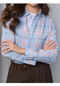 Sinsay - Flanelowa koszula w kratę - różowy. Kolor: różowy #1