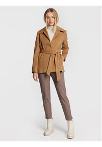 Calvin Klein Płaszcz wełniany K20K204154 Brązowy Regular Fit. Kolor: brązowy. Materiał: wełna #3