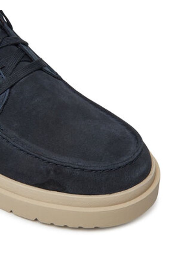 Clarks Półbuty Polden Moc 26180866 Granatowy. Kolor: niebieski. Materiał: skóra, zamsz