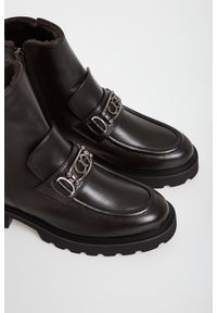 Botki damskie skórzane CESARE CASADEI. Materiał: skóra #4