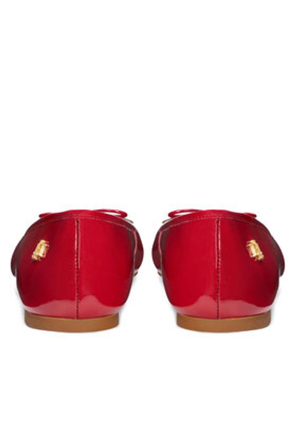 Lauren Ralph Lauren - LAUREN RALPH LAUREN Baleriny 802956765002 Czerwony. Kolor: czerwony. Materiał: lakier, skóra