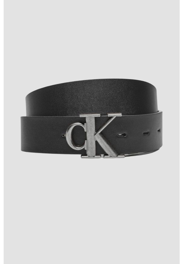 Calvin Klein - CALVIN KLEIN Czarno-brązowy dwustronny męski pasek, Rozmiar 90. Kolor: czarny
