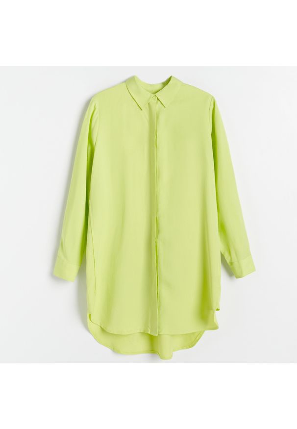Reserved - Koszula z Tencelu™ Lyocellu - Zielony. Kolor: zielony