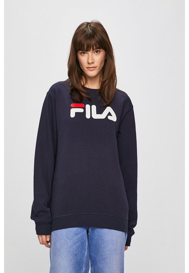 Fila - Bluza. Okazja: na co dzień. Kolor: niebieski. Wzór: nadruk. Styl: casual