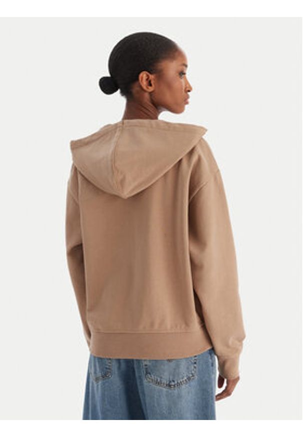 Calvin Klein Jeans Bluza Archive Logo French Terry LV047B237G Brązowy Regular Fit. Kolor: brązowy. Materiał: bawełna