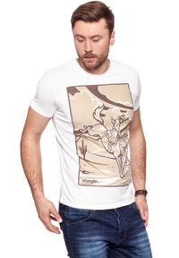 Wrangler - KOSZULKA WRANGLER WESTERN GRAPHIC TEE VINTAGE WHITE W7B94FK1Y. Wzór: nadruk. Styl: vintage #6