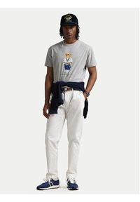 Polo Ralph Lauren T-Shirt 710973137002 Szary Slim Fit. Typ kołnierza: polo. Kolor: szary. Materiał: bawełna