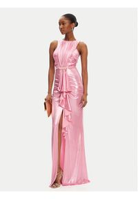 Babylon Sukienka wieczorowa MF0204 Różowy Regular Fit. Kolor: różowy. Materiał: syntetyk. Styl: wizytowy #5