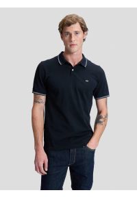Lee - MESKA KOSZULKA LEE PIQUE POLO BLACK 112363659. Typ kołnierza: polo #1