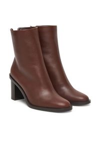 Max Mara Botki Midiboot80 25247960726 Brązowy. Kolor: brązowy. Materiał: skóra #5