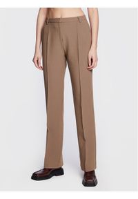 Herskind Spodnie materiałowe Valentina 4647668 Beżowy Regular Fit. Kolor: beżowy. Materiał: syntetyk