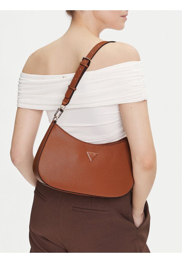 Guess Torebka Noelle II HWZG96 72180 Brązowy. Kolor: brązowy. Materiał: skórzane