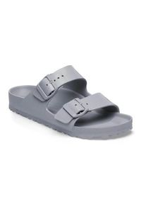 Klapki męskie Birkenstock Arizona Eva. Kolor: szary. Materiał: materiał, syntetyk. Szerokość cholewki: normalna. Sport: turystyka piesza