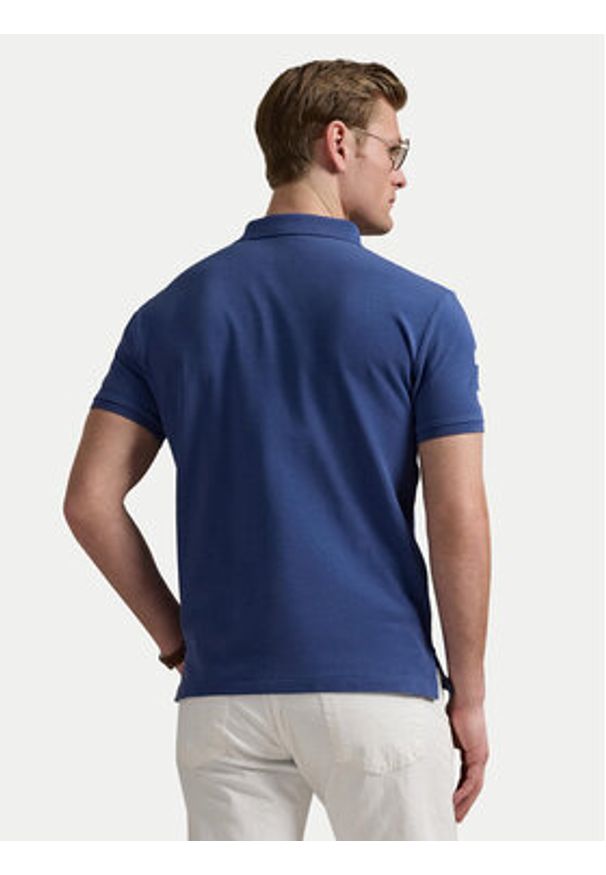 Polo Ralph Lauren Polo 710978082003 Granatowy Custom Slim Fit. Typ kołnierza: polo. Kolor: niebieski. Materiał: bawełna