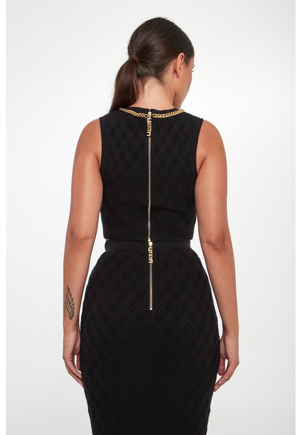 Elisabetta Franchi - Top damski z łańcuchem ELISABETTA FRANCHI