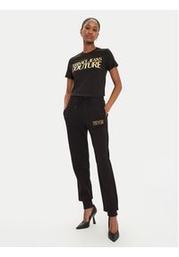 Versace Jeans Couture Spodnie dresowe 77HAAT06 Czarny Regular Fit. Kolor: czarny. Materiał: bawełna #4