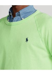 Ralph Lauren - RALPH LAUREN - Zielona bluza Spa Terry. Typ kołnierza: polo. Kolor: zielony. Materiał: bawełna. Wzór: haft #2