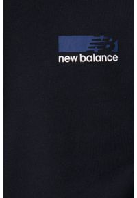 New Balance bluza męska kolor czarny z nadrukiem. Kolor: czarny. Materiał: bawełna. Wzór: nadruk #2