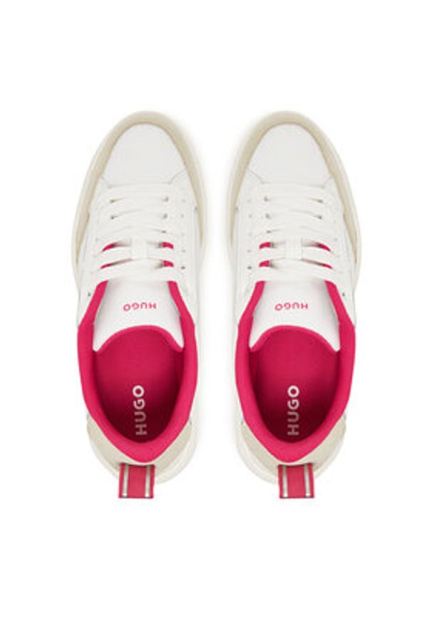 Hugo - HUGO Sneakersy Lyssa Tenn 50536343 Biały. Kolor: biały. Materiał: skóra