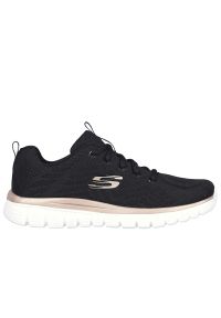 skechers - Buty Skechers Graceful Get Connected 12615BKGD - czarne. Kolor: czarny. Materiał: materiał, mesh. Szerokość cholewki: normalna. Model: Skechers Sport #1
