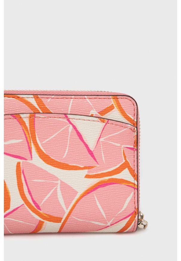 Kate Spade portfel damski kolor różowy. Kolor: różowy. Materiał: materiał