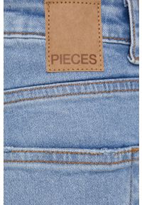 Pieces jeansy damskie high waist. Stan: podwyższony. Kolor: niebieski