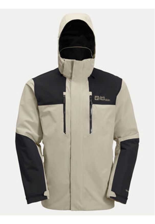 Jack Wolfskin Kurtka outdoor Jasper 2l 1108373 Szary Regular Fit. Kolor: szary. Materiał: syntetyk. Sport: outdoor