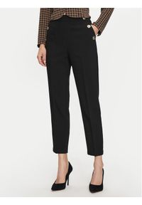 LOLA CASADEMUNT Spodnie materiałowe MF2414007 Czarny Straight Fit. Kolor: czarny. Materiał: syntetyk #1