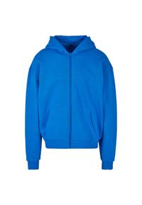 BUILD YOUR BRAND - Bluza Z Kapturem Dla Dorosłych Unisex Ultra Heavy Zapinana Na Zamek Błyskawiczny. Typ kołnierza: kaptur. Kolor: niebieski