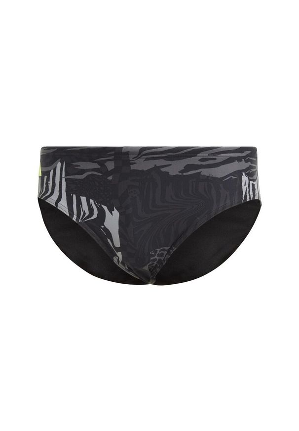 Adidas - Szorty Performance Graphic Swim. Kolor: szary. Materiał: materiał