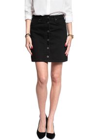 Lee - SPÓDNICA JEANSOWA LEE A LINE SKIRT MOTO BLACK L38NIZLG. Materiał: jeans #4