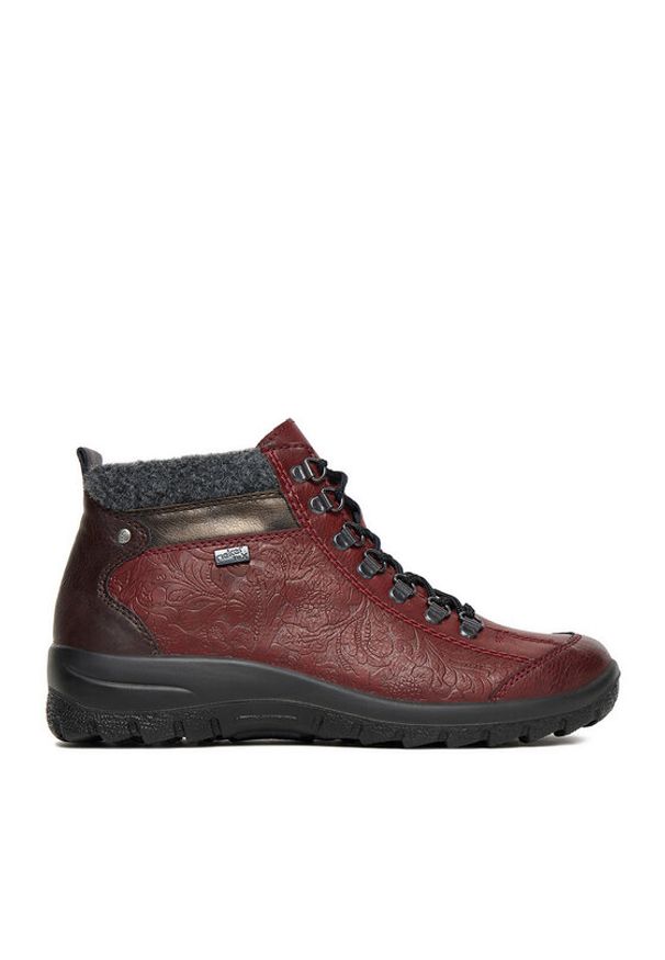 Rieker Botki CEO-L7144-35 Bordowy. Kolor: czerwony. Materiał: syntetyk, materiał