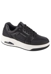 skechers - Buty sportowe Sneakersy męskie, Uno Court - Low-Post. Zapięcie: sznurówki. Kolor: czarny. Materiał: materiał, syntetyk. Szerokość cholewki: normalna. Sport: turystyka piesza