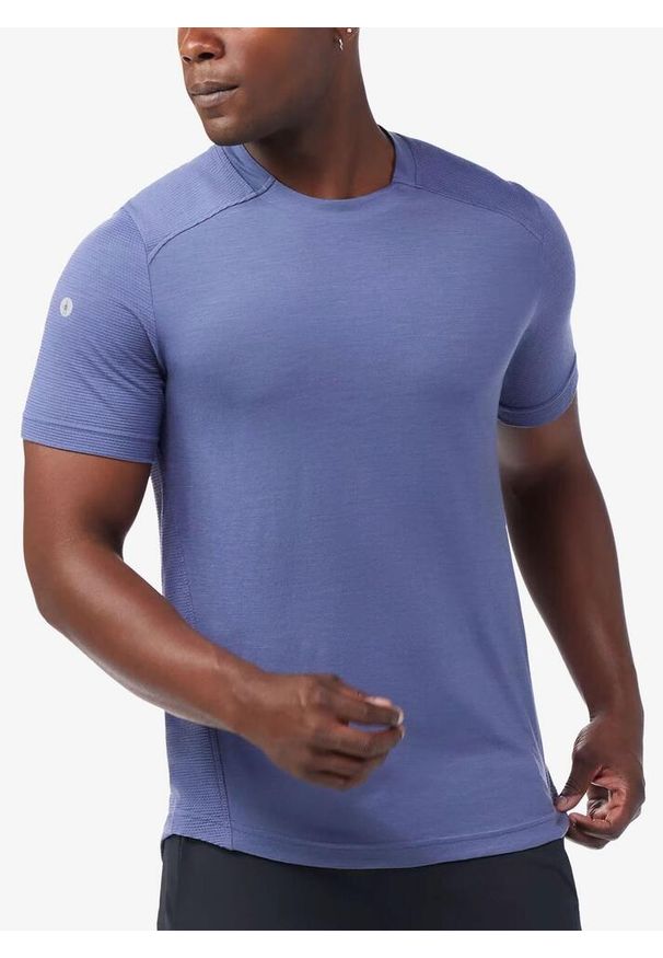 Koszulka treningowa męska Smartwool Active Mesh Short Sleeve Tee. Kolor: niebieski. Materiał: mesh. Sport: fitness