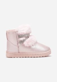 Born2be - Różowe Śniegowce Ryroris. Nosek buta: okrągły. Zapięcie: bez zapięcia. Kolor: różowy. Materiał: materiał, futro, guma. Szerokość cholewki: normalna. Sezon: zima