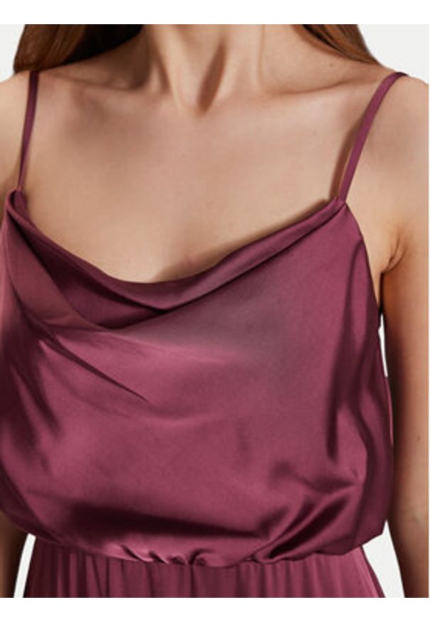 Hey Kyla Sukienka wieczorowa 5AI074HK Bordowy Regular Fit. Kolor: czerwony. Materiał: syntetyk. Styl: wizytowy