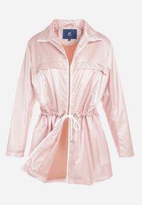 Born2be - Różowa Kurtka Layna. Typ kołnierza: kołnierzyk stójkowy. Kolor: różowy. Materiał: materiał. Długość rękawa: długi rękaw. Długość: długie #2