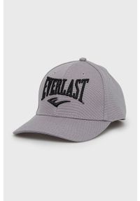 EVERLAST - Everlast czapka bawełniana kolor szary z aplikacją. Kolor: szary. Materiał: bawełna. Wzór: aplikacja