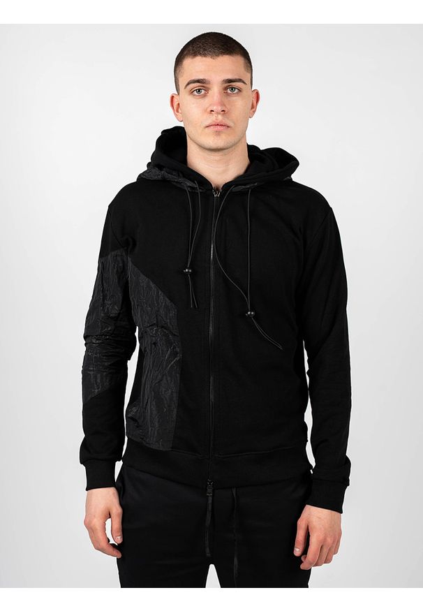 La Haine Inside Us Bluza "Equatore" | P2305 3M | EQUATORE | Mężczyzna | Czarny. Okazja: na co dzień. Kolor: czarny. Materiał: bawełna, poliester. Styl: casual