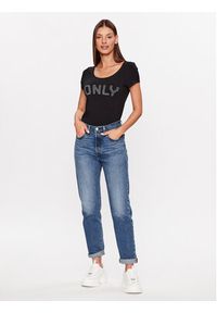 only - ONLY T-Shirt 15316416 Czarny Slim Fit. Kolor: czarny. Materiał: bawełna #7
