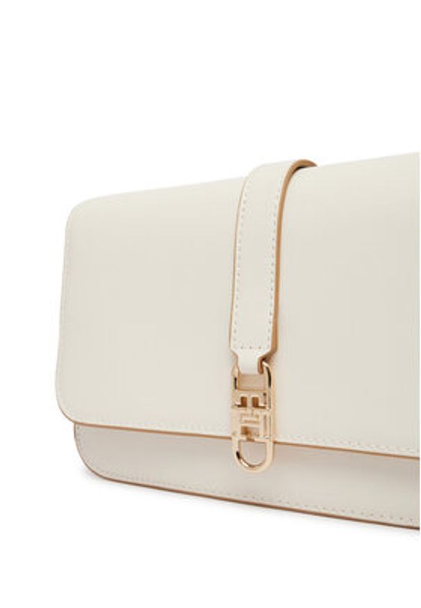 TOMMY HILFIGER - Tommy Hilfiger Torebka Th Libre Flap Crossover AW0AW17723 Beżowy. Kolor: beżowy. Materiał: skórzane