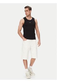 Hugo - HUGO Tank top Dapota 50563744 Czarny Slim Fit. Kolor: czarny. Materiał: bawełna #5