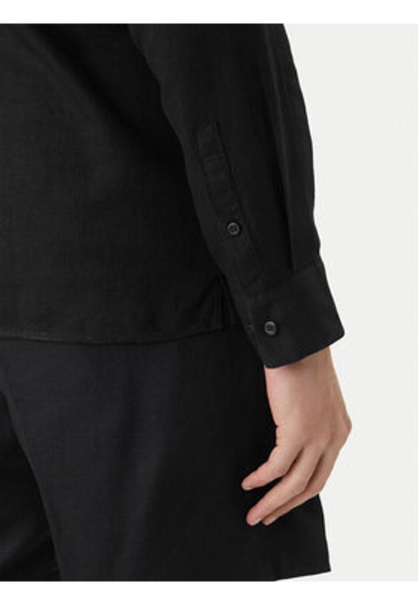 Calvin Klein Koszula LV04LE125G Czarny Regular Fit. Kolor: czarny. Materiał: len