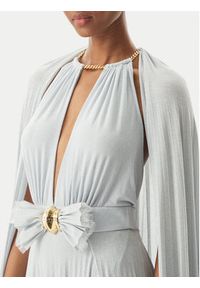 Elisabetta Franchi Sukienka wieczorowa AB-R13-51E2-V860 Srebrny Regular Fit. Kolor: srebrny. Materiał: wiskoza. Styl: wizytowy #3