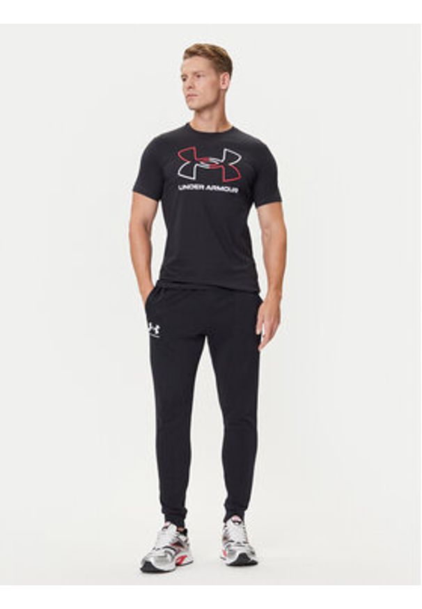 Under Armour T-Shirt Ua Gl Foundation Update Ss 1382915-001 Czarny Loose Fit. Kolor: czarny. Materiał: bawełna